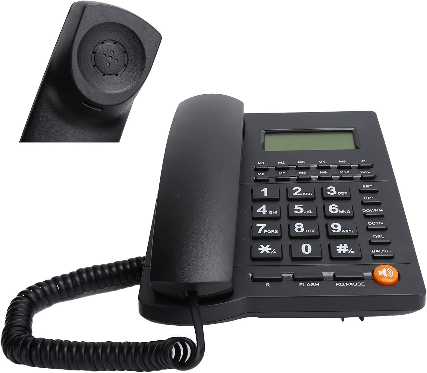 Schnurgebundenes Telefon, Kabelgebundenes Haustelefon, Telefon mit Großen Tasten für ältere Menschen, Anrufer ID-Anzeige/HD Anrufqualität (Rauschunterdrückung), Plug-and-Play. Schwarz 6 61DiSAk5WOS. AC SL1500 - smartspeakergames.de