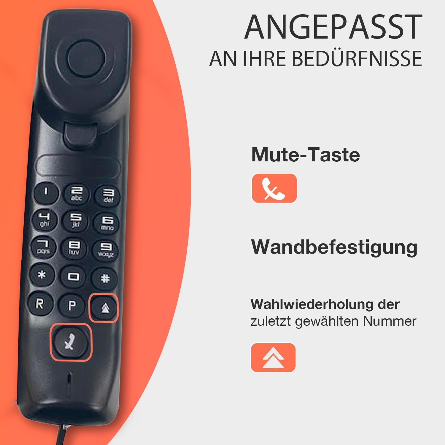 ALCATEL Temporis 10 PRO - Festnetztelefon für den professionellen Einsatz - Visuelle Anrufanzeige - Wahlwiederholungstaste - Stummtaste - Wandmontage - Schwarz 3 61DmUhfH4 L. AC SL1500 - smartspeakergames.de