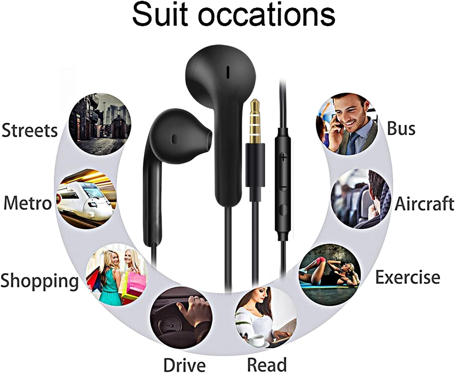 2 Pack kopfhörer In Ear Kopfhörer mit Kabel Ohrhörer mit Mikrofon und Lautstärkeregler Headset mit 3.5mm Klinkenstecker Kopfhörern für iPhone Samsung Huawei Android Smartphone Laptop MP3 Players 6 61K+NVCv+7L. AC SL1500 - smartspeakergames.de
