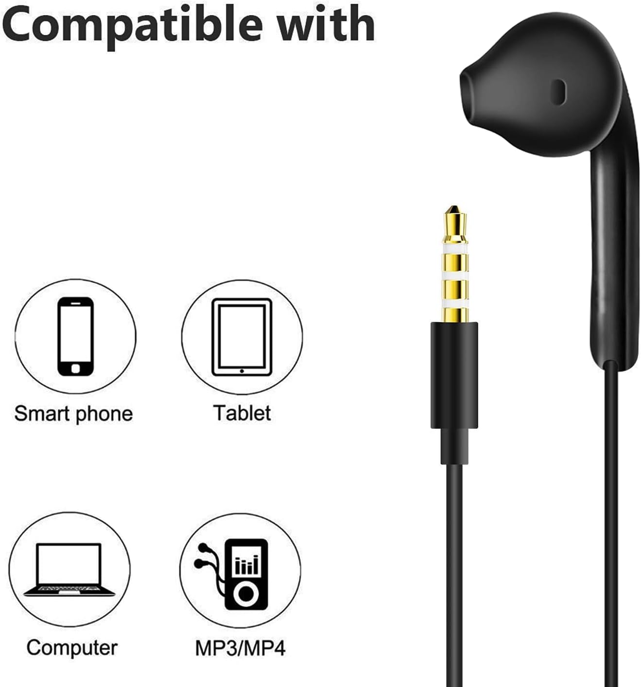 2 Pack kopfhörer In Ear Kopfhörer mit Kabel Ohrhörer mit Mikrofon und Lautstärkeregler Headset mit 3.5mm Klinkenstecker Kopfhörern für iPhone Samsung Huawei Android Smartphone Laptop MP3 Players 5 61SisCeEjZL. AC SL1500 - smartspeakergames.de