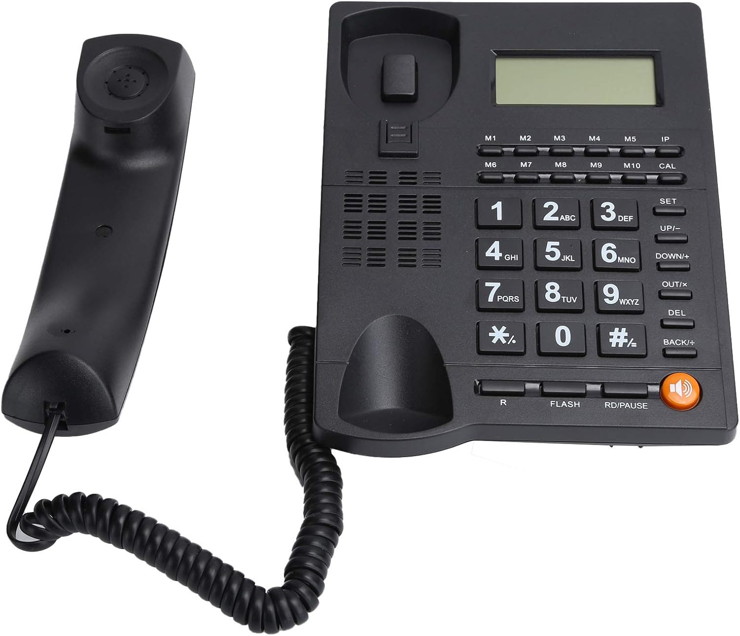 Schnurgebundenes Telefon, Kabelgebundenes Haustelefon, Telefon mit Großen Tasten für ältere Menschen, Anrufer ID-Anzeige/HD Anrufqualität (Rauschunterdrückung), Plug-and-Play. Schwarz 8 71 9aK+S64L. AC SL1500 - smartspeakergames.de