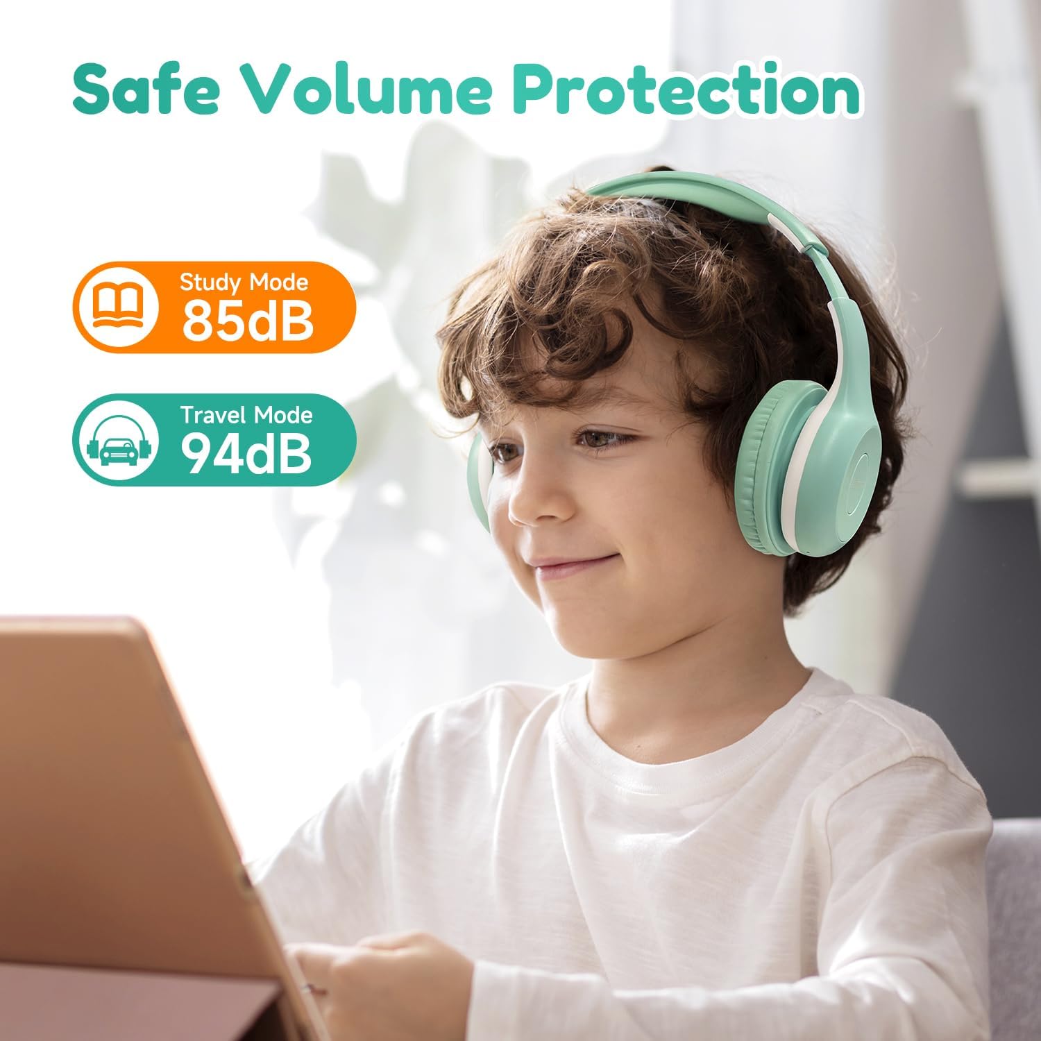 EarFun Bluetooth Kopfhörer Kinder, 74/85/94dB Lautstärkeregelung, HiFi Sound, HD-Mikrofon, 45 Std Akku, Faltbare, Einstellbar, Kopfhörer Kabellos Bluetooth Kinder für Schule/Reise/PC, Lila 3 712N9qL4vJL. AC SL1500 - smartspeakergames.de