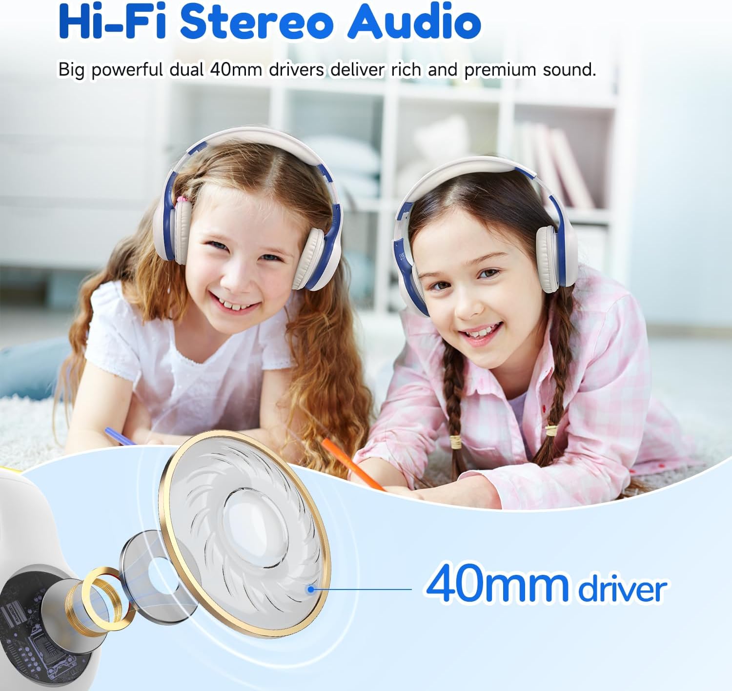 EarFun Bluetooth Kopfhörer Kinder, 74/85/94dB Lautstärkeregelung, HiFi Sound, HD-Mikrofon, 45 Std Akku, Faltbare, Einstellbar, Kopfhörer Kabellos Bluetooth Kinder für Schule/Reise/PC, Lila 11 713ddEHJAEL. AC SL1500 - smartspeakergames.de