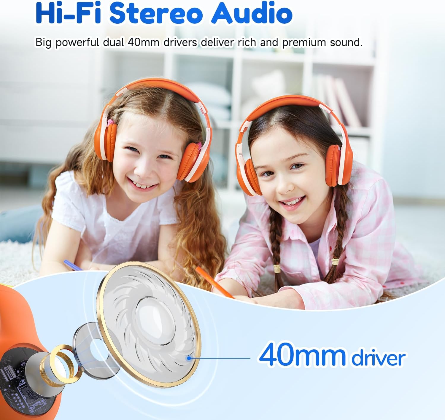 EarFun Bluetooth Kopfhörer Kinder, 74/85/94dB Lautstärkeregelung, HiFi Sound, HD-Mikrofon, 45 Std Akku, Faltbare, Einstellbar, Kopfhörer Kabellos Bluetooth Kinder für Schule/Reise/PC, Lila 17 7195da2WaYL. AC SL1500 - smartspeakergames.de