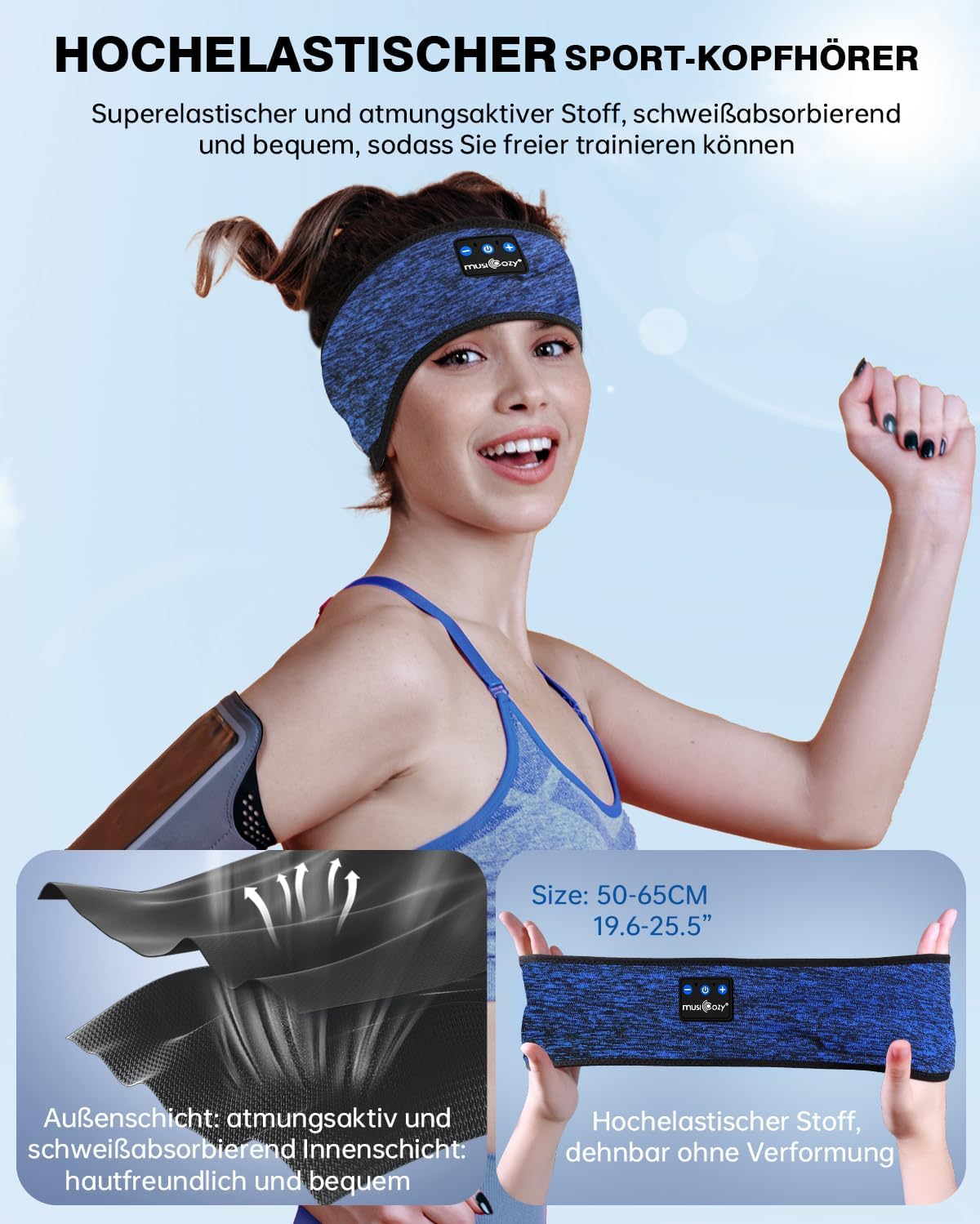 MUSICOZY Schlafkopfhörer Bluetooth 5.4, Schlaf Kopfhörer Sport-Kopfhörer 14+STD Spielzeit Kopfhörer Schlafen mit HiFi-Stereo, Ergonomisch Tech Gadgets für Seitenschläfer (Dunkelschwarz, L) 30 71D7IikjU+L. AC SL1499 - smartspeakergames.de
