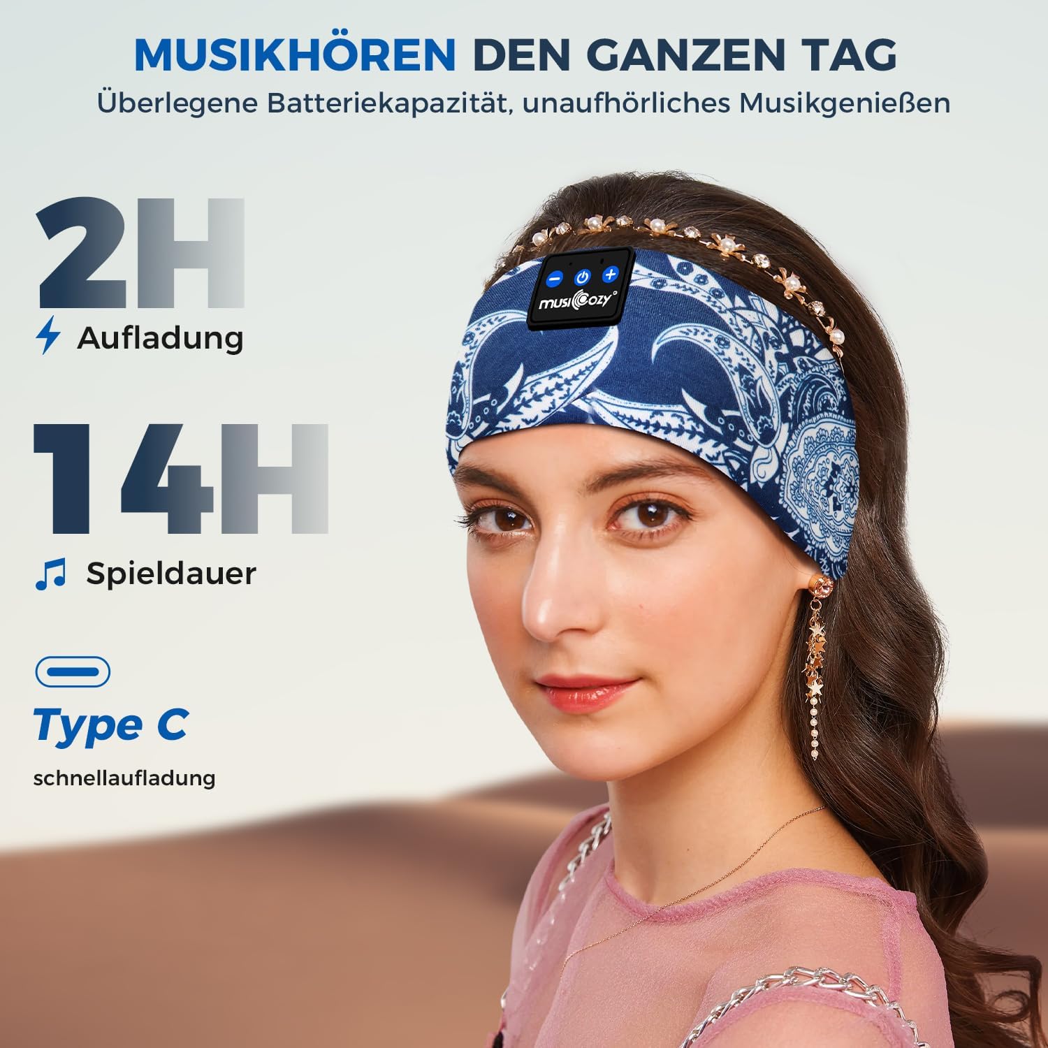 MUSICOZY Schlafkopfhörer Bluetooth 5.4, Schlaf Kopfhörer Sport-Kopfhörer 14+STD Spielzeit Kopfhörer Schlafen mit HiFi-Stereo, Ergonomisch Tech Gadgets für Seitenschläfer (Dunkelschwarz, L) 6 71F7FM AnjL. AC SL1500 - smartspeakergames.de