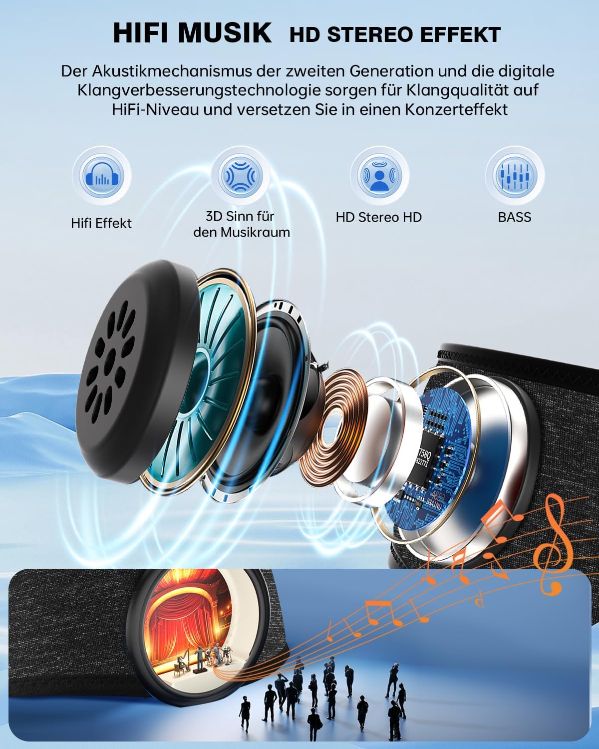 MUSICOZY Schlafkopfhörer Bluetooth 5.4, Schlaf Kopfhörer Sport-Kopfhörer 14+STD Spielzeit Kopfhörer Schlafen mit HiFi-Stereo, Ergonomisch Tech Gadgets für Seitenschläfer (Dunkelschwarz, L) 25 71NLa3YGqoL. AC SL1500 - smartspeakergames.de