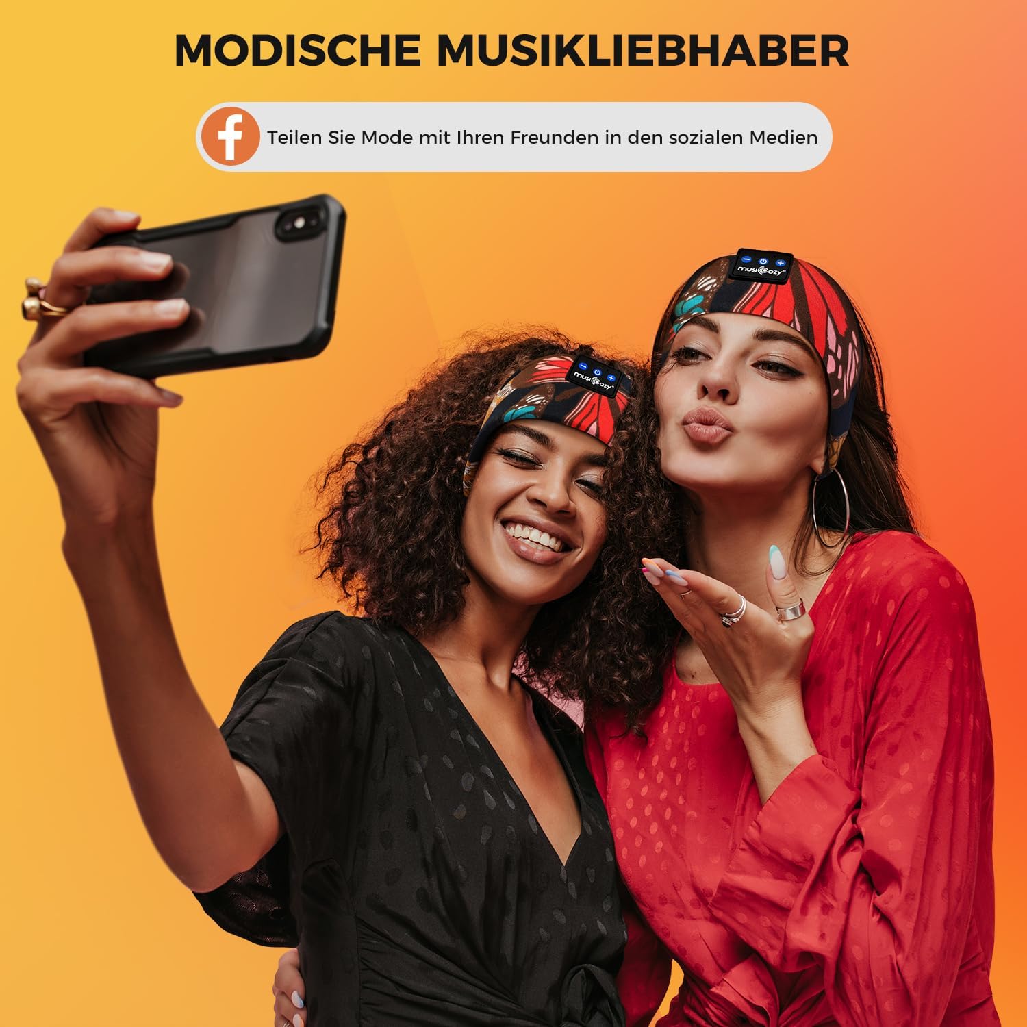 MUSICOZY Schlafkopfhörer Bluetooth 5.4, Schlaf Kopfhörer Sport-Kopfhörer 14+STD Spielzeit Kopfhörer Schlafen mit HiFi-Stereo, Ergonomisch Tech Gadgets für Seitenschläfer (Dunkelschwarz, L) 12 71PI55Gad L. AC SL1500 - smartspeakergames.de