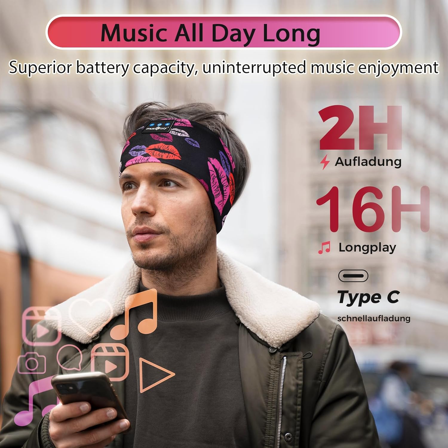 MUSICOZY Schlafkopfhörer Bluetooth 5.4, Schlaf Kopfhörer Sport-Kopfhörer 14+STD Spielzeit Kopfhörer Schlafen mit HiFi-Stereo, Ergonomisch Tech Gadgets für Seitenschläfer (Dunkelschwarz, L) 64 71SDOk9VguL. AC SL1500 - smartspeakergames.de