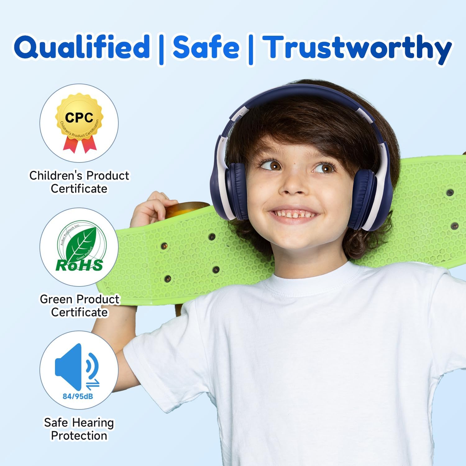 EarFun Bluetooth Kopfhörer Kinder, 74/85/94dB Lautstärkeregelung, HiFi Sound, HD-Mikrofon, 45 Std Akku, Faltbare, Einstellbar, Kopfhörer Kabellos Bluetooth Kinder für Schule/Reise/PC, Lila 67 71V4ZMigyBL. AC SL1500 - smartspeakergames.de