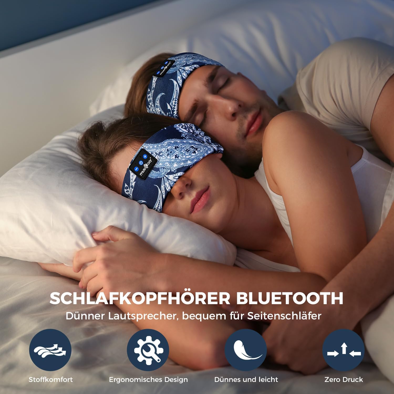 MUSICOZY Schlafkopfhörer Bluetooth 5.4, Schlaf Kopfhörer Sport-Kopfhörer 14+STD Spielzeit Kopfhörer Schlafen mit HiFi-Stereo, Ergonomisch Tech Gadgets für Seitenschläfer (Dunkelschwarz, L) 3 71jrFi f25L. AC SL1500 - smartspeakergames.de