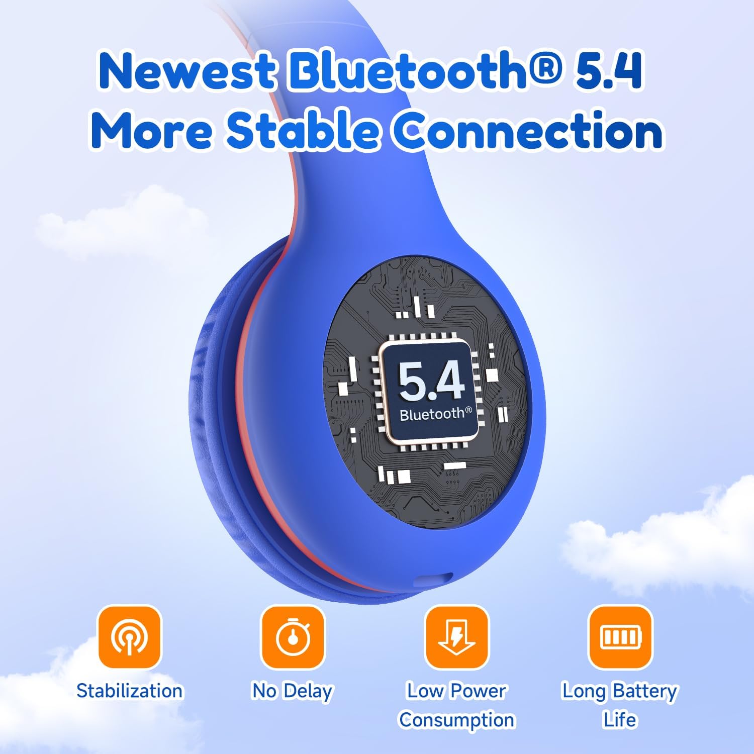 EarFun Bluetooth Kopfhörer Kinder, 74/85/94dB Lautstärkeregelung, HiFi Sound, HD-Mikrofon, 45 Std Akku, Faltbare, Einstellbar, Kopfhörer Kabellos Bluetooth Kinder für Schule/Reise/PC, Lila 55 71nVVh5PM7L. AC SL1500 - smartspeakergames.de
