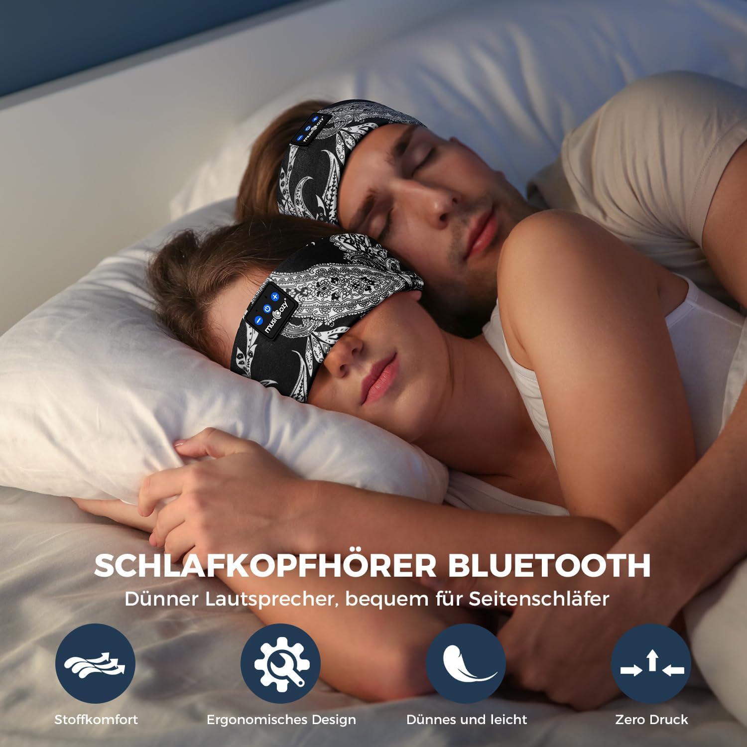 MUSICOZY Schlafkopfhörer Bluetooth 5.4, Schlaf Kopfhörer Sport-Kopfhörer 14+STD Spielzeit Kopfhörer Schlafen mit HiFi-Stereo, Ergonomisch Tech Gadgets für Seitenschläfer (Dunkelschwarz, L) 43 71pCCq04XFL. AC SL1500 - smartspeakergames.de