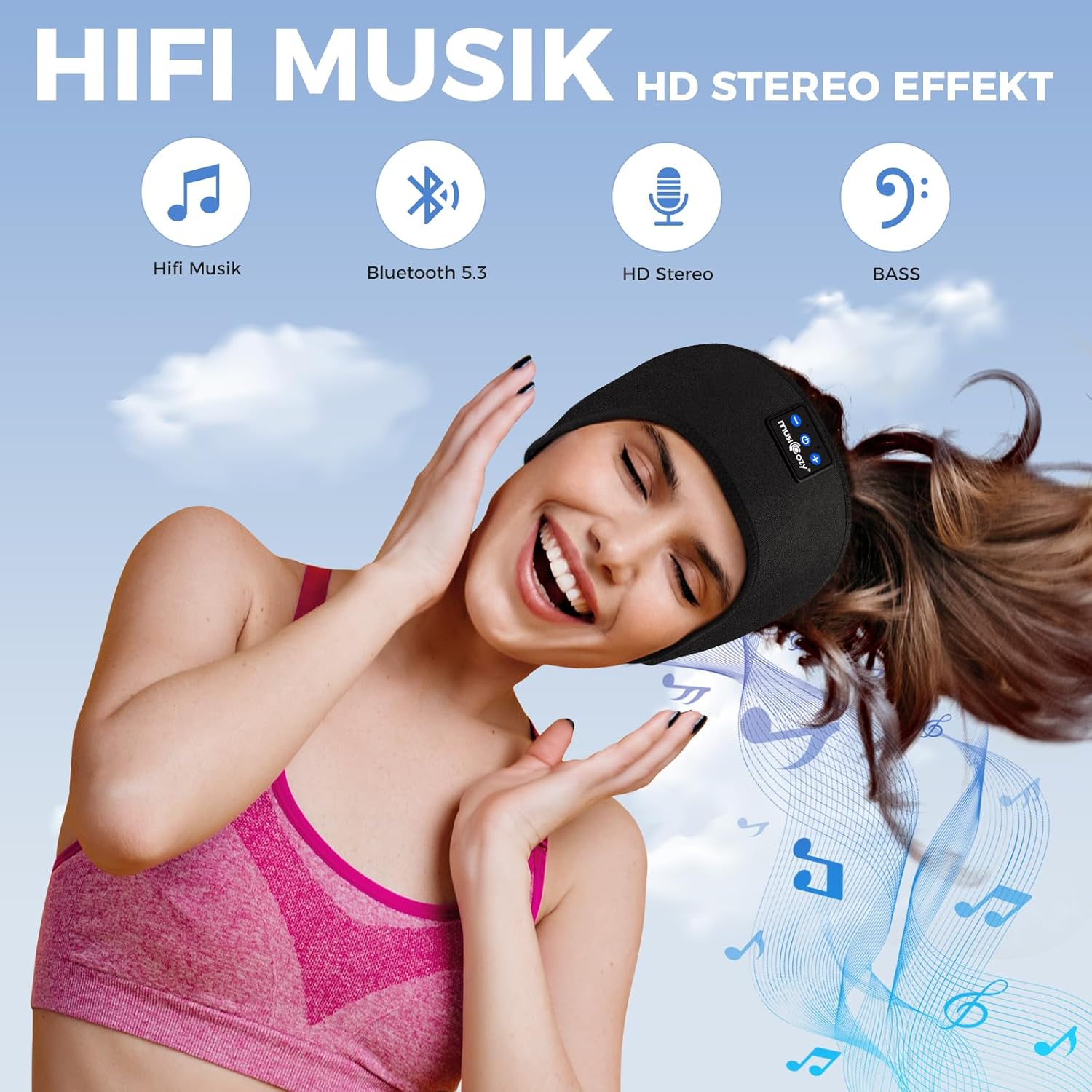 MUSICOZY Schlafkopfhörer Bluetooth 5.4, Schlaf Kopfhörer Sport-Kopfhörer 14+STD Spielzeit Kopfhörer Schlafen mit HiFi-Stereo, Ergonomisch Tech Gadgets für Seitenschläfer (Dunkelschwarz, L) 51 71vdPfzuhjL. AC SL1500 - smartspeakergames.de