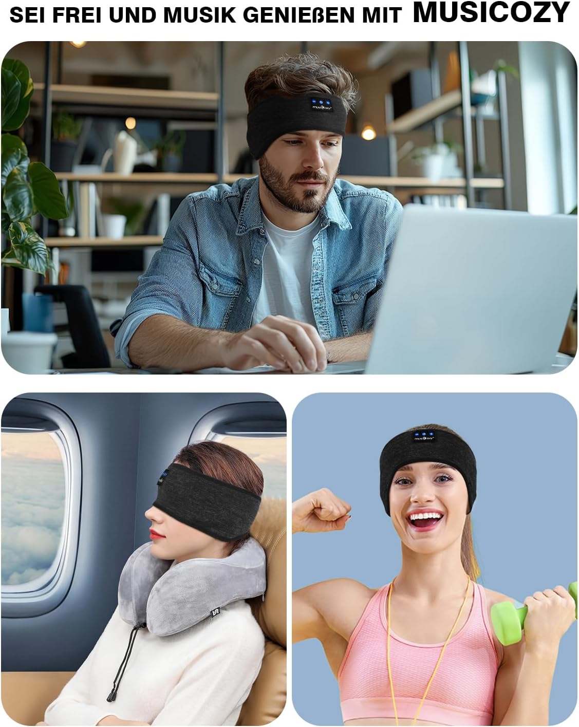 MUSICOZY Schlafkopfhörer Bluetooth 5.4, Schlaf Kopfhörer Sport-Kopfhörer 14+STD Spielzeit Kopfhörer Schlafen mit HiFi-Stereo, Ergonomisch Tech Gadgets für Seitenschläfer (Dunkelschwarz, L) 28 71w8B2niCWL. AC SL1500 - smartspeakergames.de