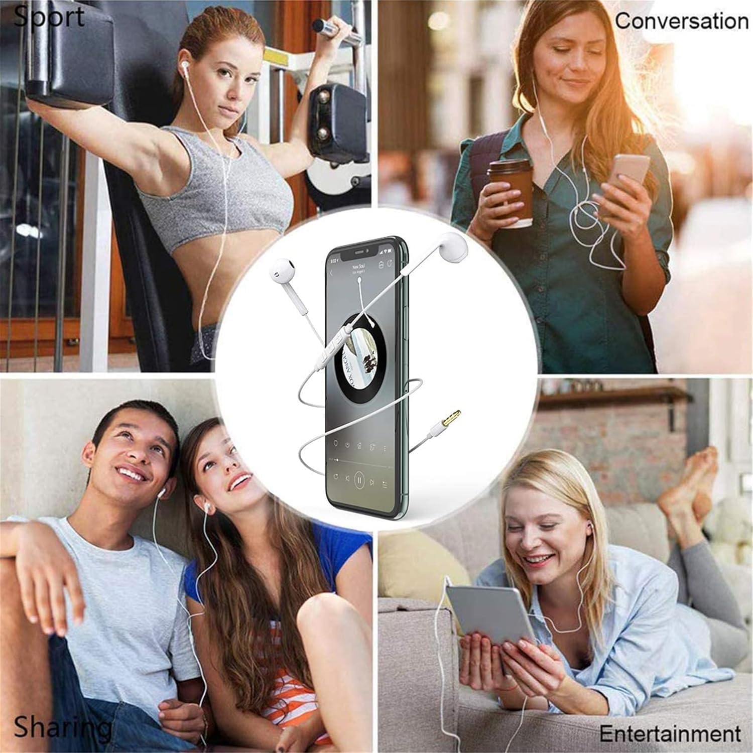 3,5mm In-Ear-Kopfhörer mit Kabel, Kopfhörer mit Kabel Ohrhörer mit Mikrofon und Lautstärkeregler mit 3,5mm Klinkenstecker geräuschisolierend für iPhone Samsung Huawei Android Smartphone Laptop MP3 7 71dqw7tFZmL. AC SL1500 - smartspeakergames.de