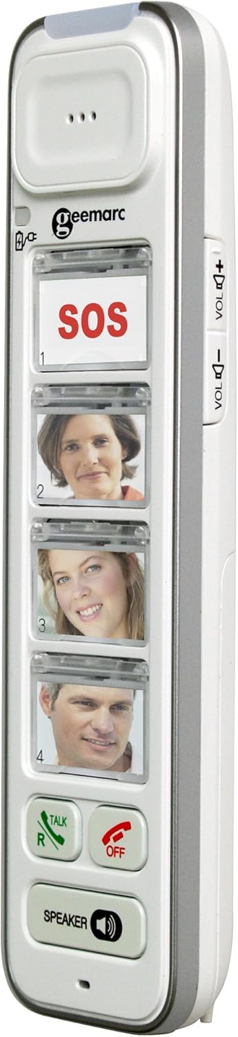 Geemarc Amplidect 295 Combi Photo - Festnetztelefon mit Verstärker und zusätzlichem Mobilteil mit großen, anpassbaren Fototasten für Senioren - Geringer bis mittlerer Hörverlust - Version DE 7 711tpt+YDOL. AC SL1500 - smartspeakergames.de