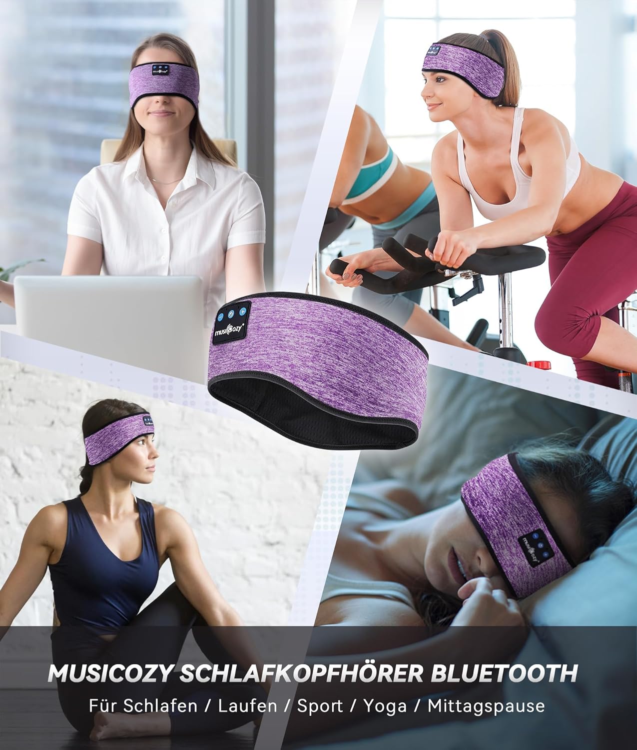 MUSICOZY Schlafkopfhörer Bluetooth 5.4, Schlaf Kopfhörer Sport-Kopfhörer 14+STD Spielzeit Kopfhörer Schlafen mit HiFi-Stereo, Ergonomisch Tech Gadgets für Seitenschläfer (Dunkelschwarz, L) 21 81DX ioFGbL. AC SL1500 - smartspeakergames.de