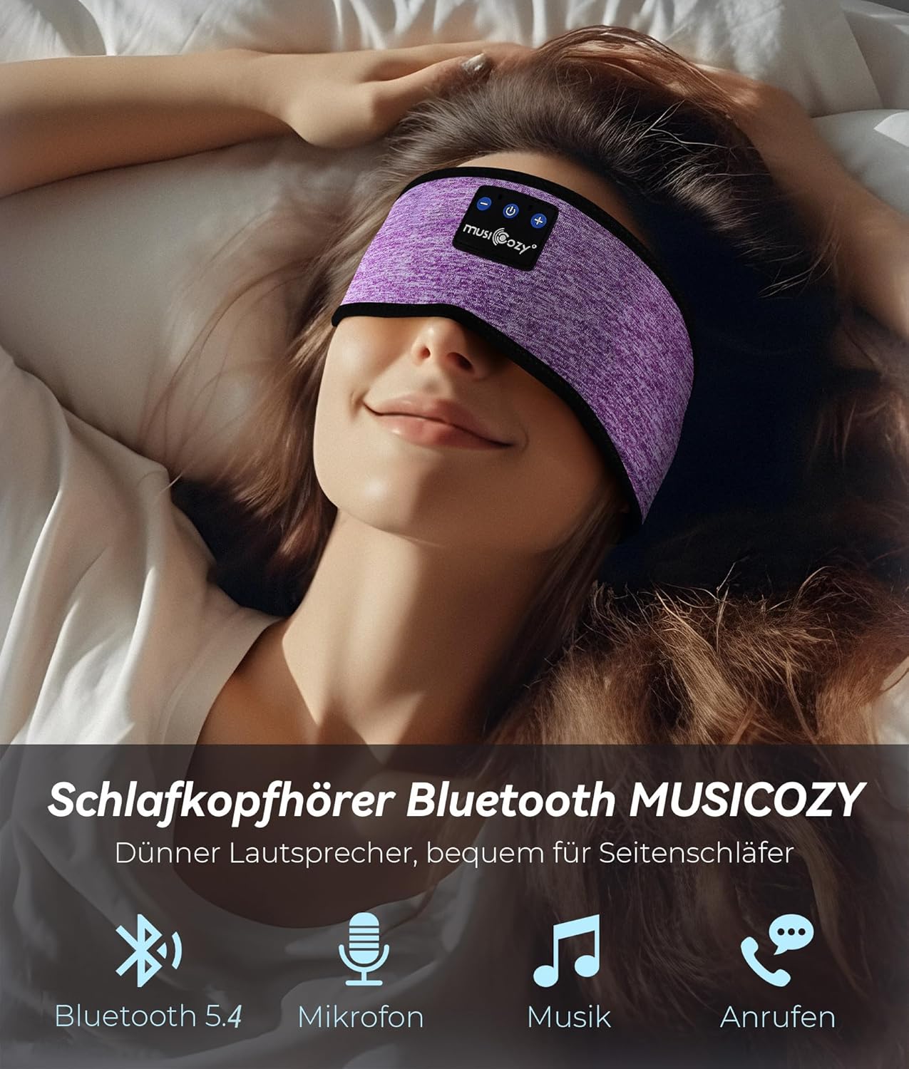MUSICOZY Schlafkopfhörer Bluetooth 5.4, Schlaf Kopfhörer Sport-Kopfhörer 14+STD Spielzeit Kopfhörer Schlafen mit HiFi-Stereo, Ergonomisch Tech Gadgets für Seitenschläfer (Dunkelschwarz, L) 17 81vGCyPrkBL. AC SL1500 - smartspeakergames.de